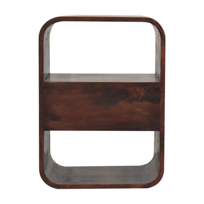 California Walnut Curved Edge Bedside - Living with Luxury