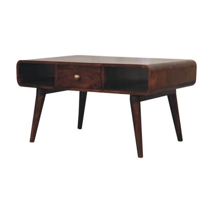 Curved California Walnut Coffee Table - Living with Luxury