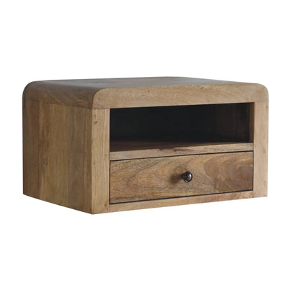 Chunky Oak-ish Floating Bedside - Living with Luxury
