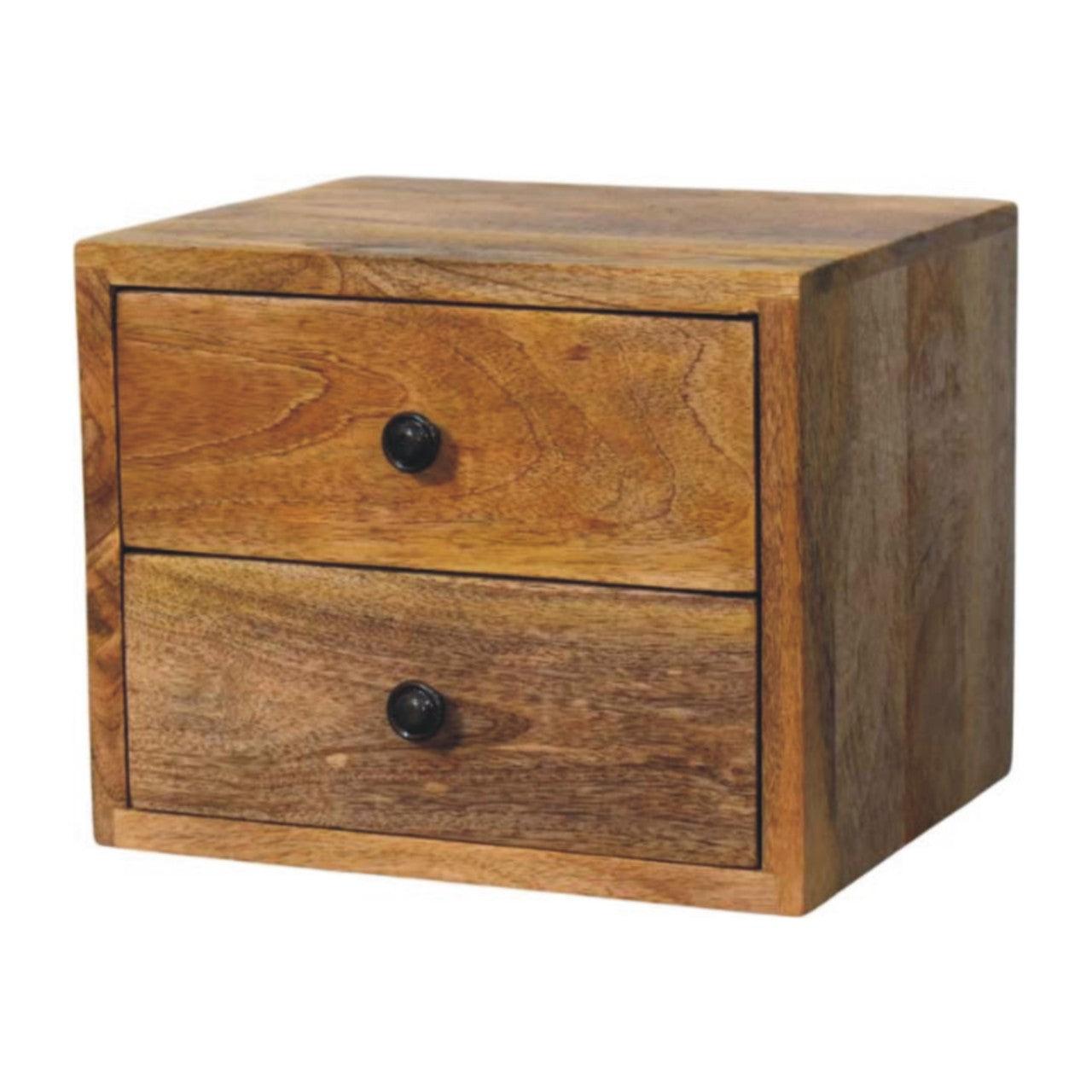 Solis 2-Drawer Oak-ish Wall Mounted Nightstand - Living with Luxury
