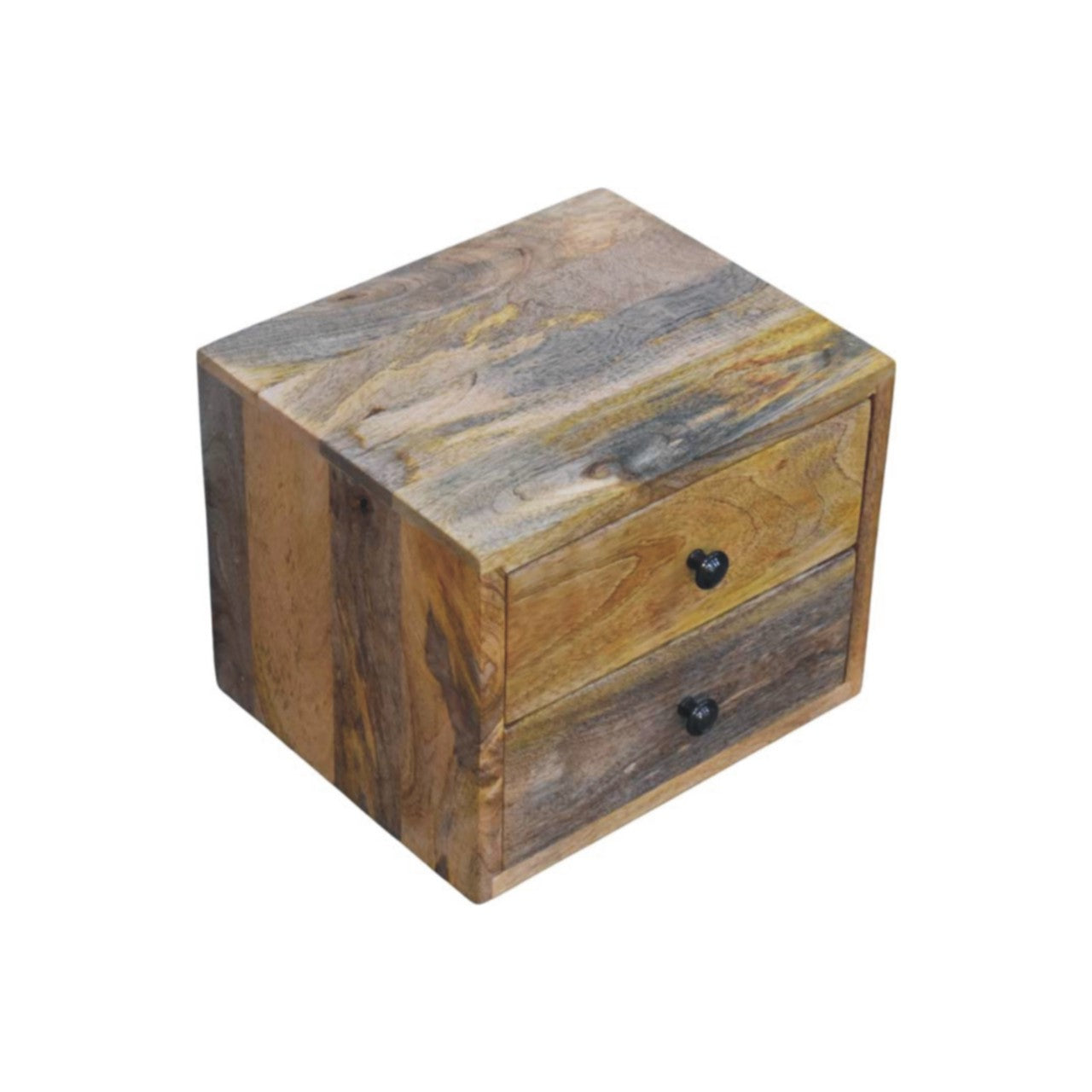 Solis 2-Drawer Oak-ish Wall Mounted Nightstand - Living with Luxury