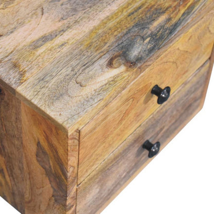 Solis 2-Drawer Oak-ish Wall Mounted Nightstand - Living with Luxury