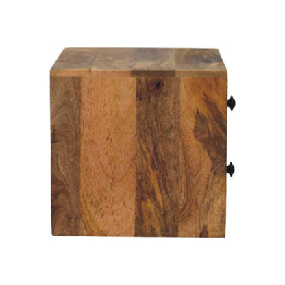 Solis 2-Drawer Oak-ish Wall Mounted Nightstand - Living with Luxury