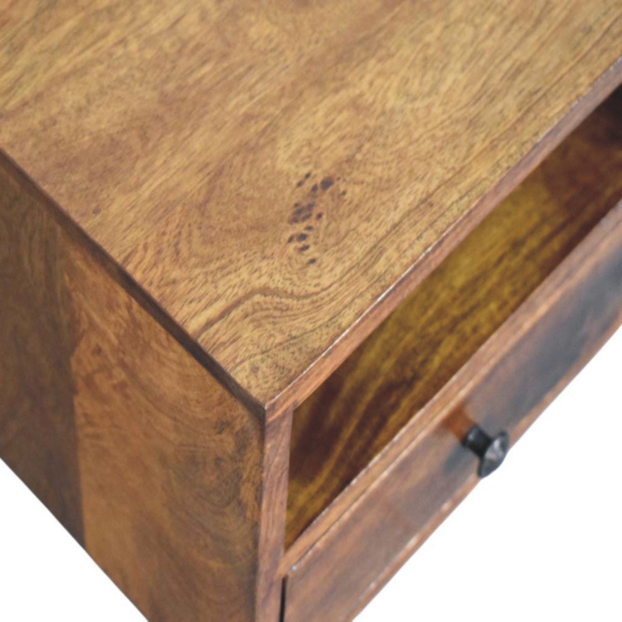 Solis 1-Drawer Chestnut Wall Mounted Nightstand - Living with Luxury