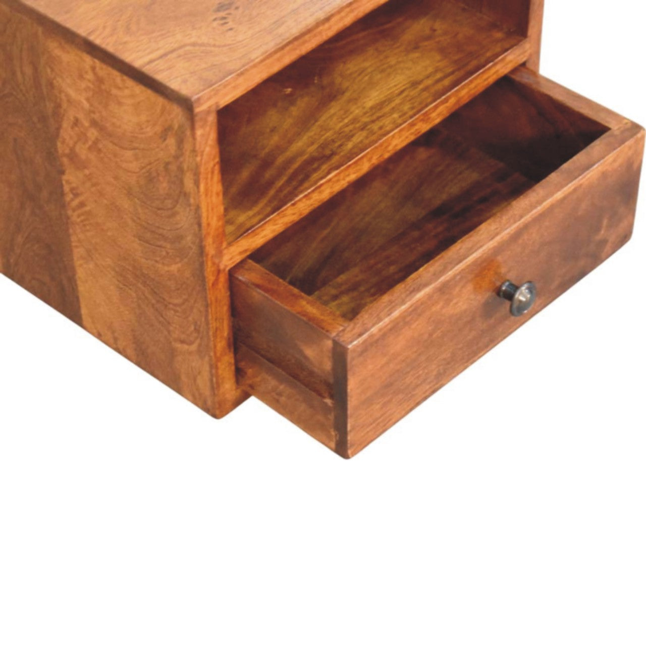 Solis 1-Drawer Chestnut Wall Mounted Nightstand - Living with Luxury