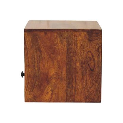 Solis 1-Drawer Chestnut Wall Mounted Nightstand - Living with Luxury