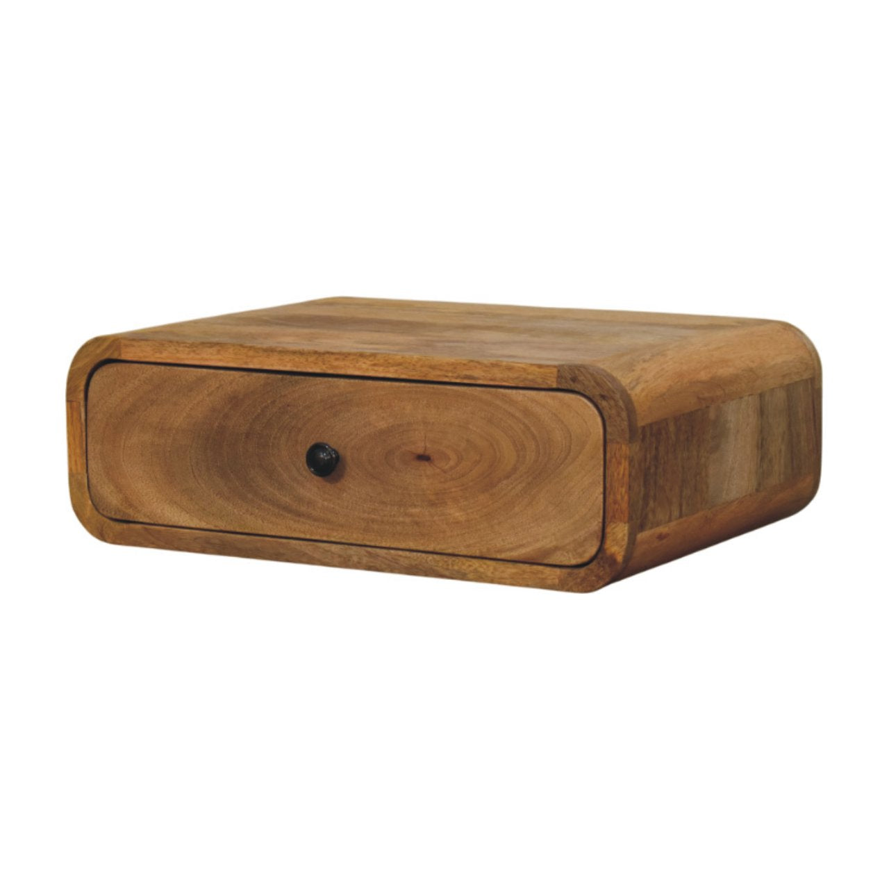 Avora Wall-Mounted Oak-ish 1 Drawer Nightstand - Living with Luxury