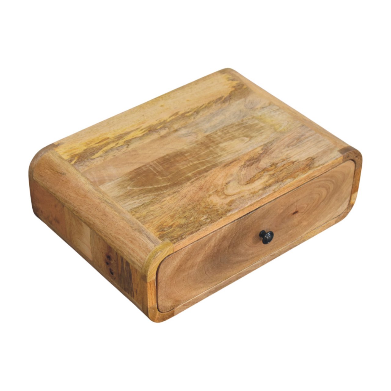 Avora Wall-Mounted Oak-ish 1 Drawer Nightstand - Living with Luxury