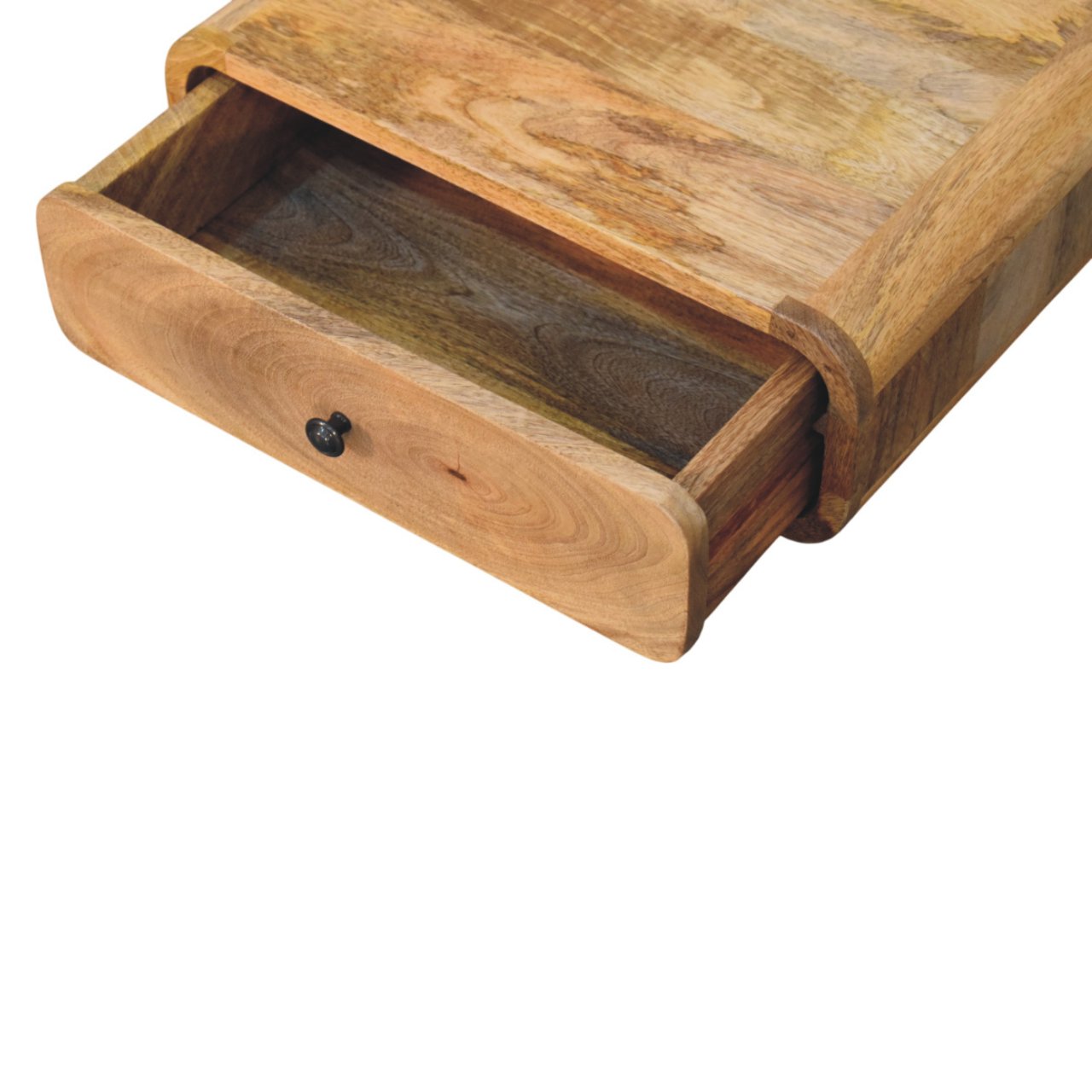 Avora Wall-Mounted Oak-ish 1 Drawer Nightstand - Living with Luxury