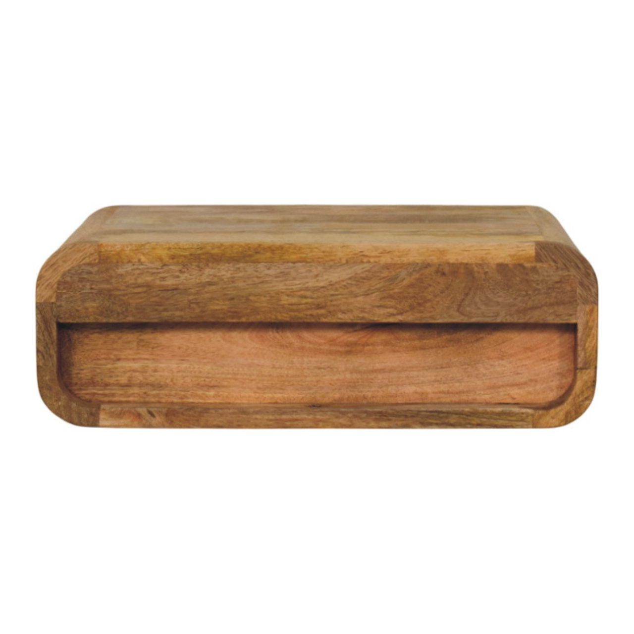 Avora Wall-Mounted Oak-ish 1 Drawer Nightstand - Living with Luxury