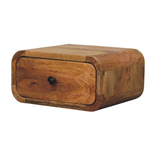 Avora Mini Wall-Mounted Oak-ish 1 Drawer Nightstand - Living with Luxury
