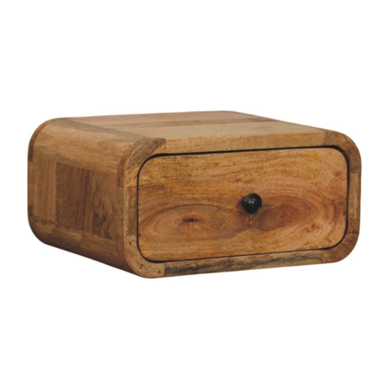 Avora Mini Wall-Mounted Oak-ish 1 Drawer Nightstand - Living with Luxury