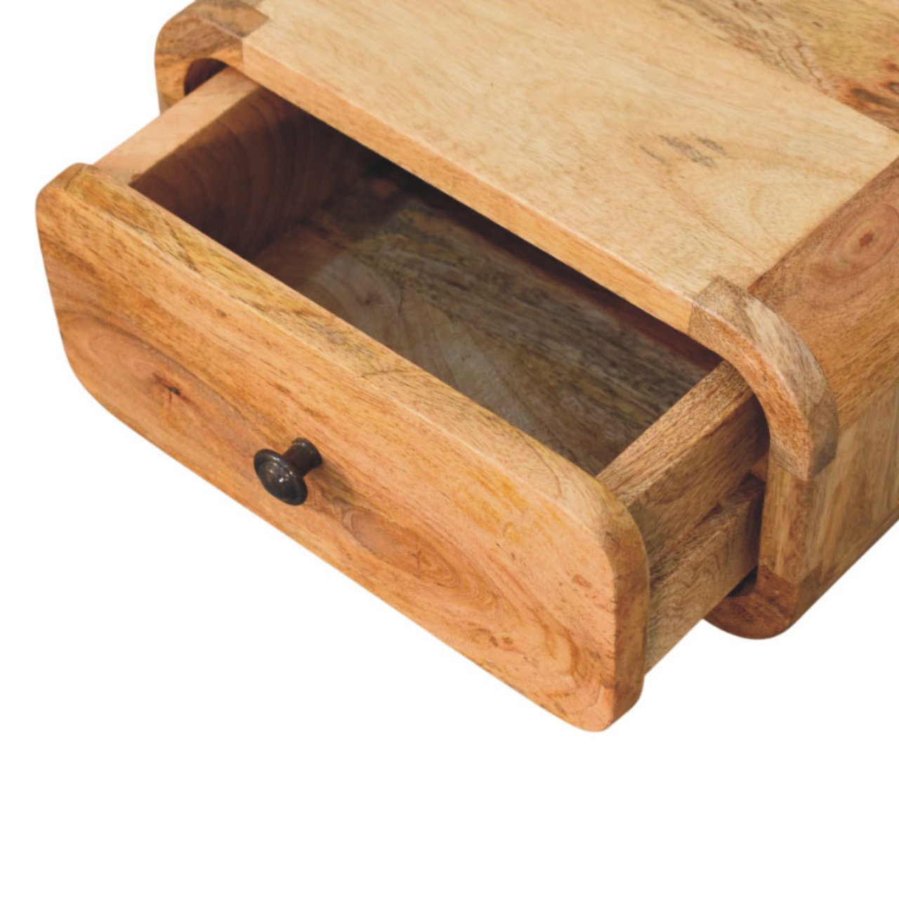 Avora Mini Wall-Mounted Oak-ish 1 Drawer Nightstand - Living with Luxury