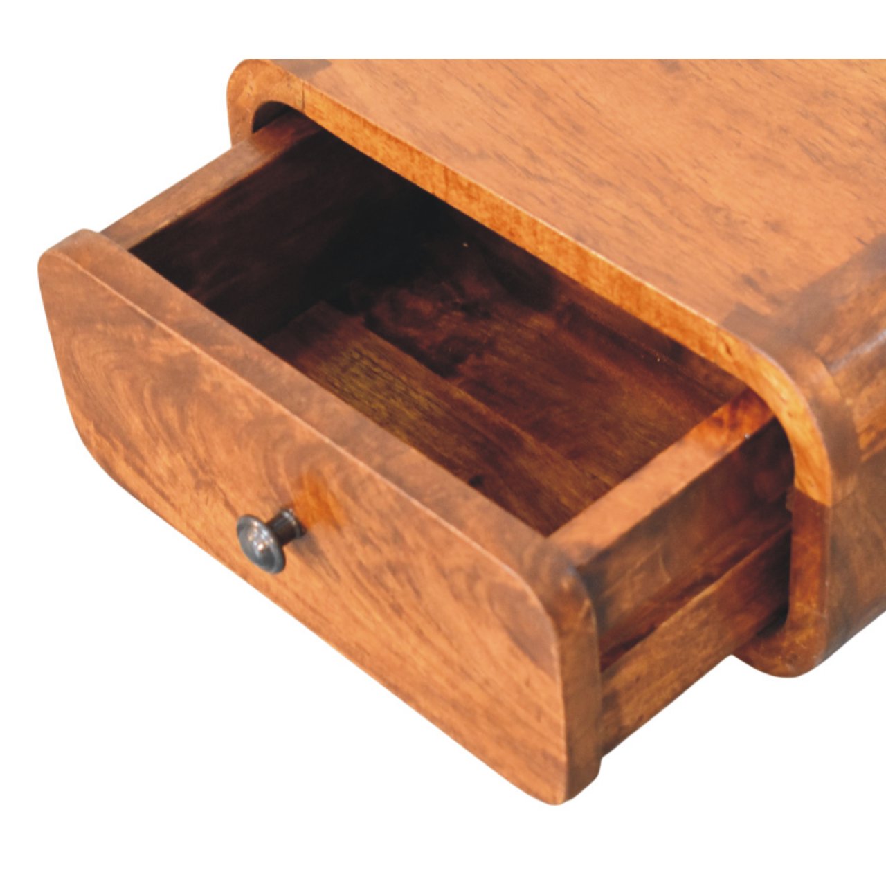 Avora Mini Wall-Mounted Chestnut 1 Drawer Nightstand - Living with Luxury