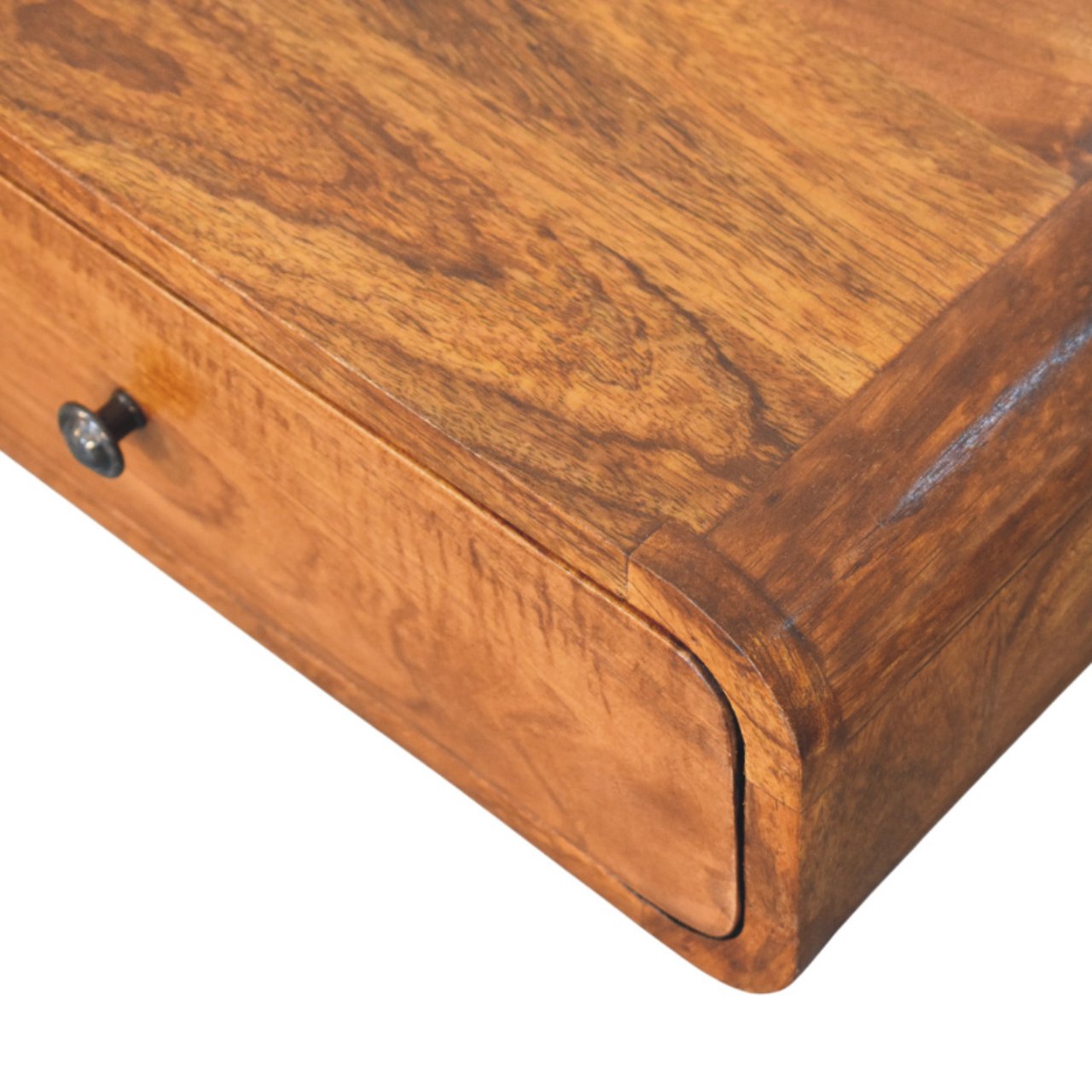 Avora Wall-Mounted Honey Caramel 1 Drawer Nightstand - Living with Luxury