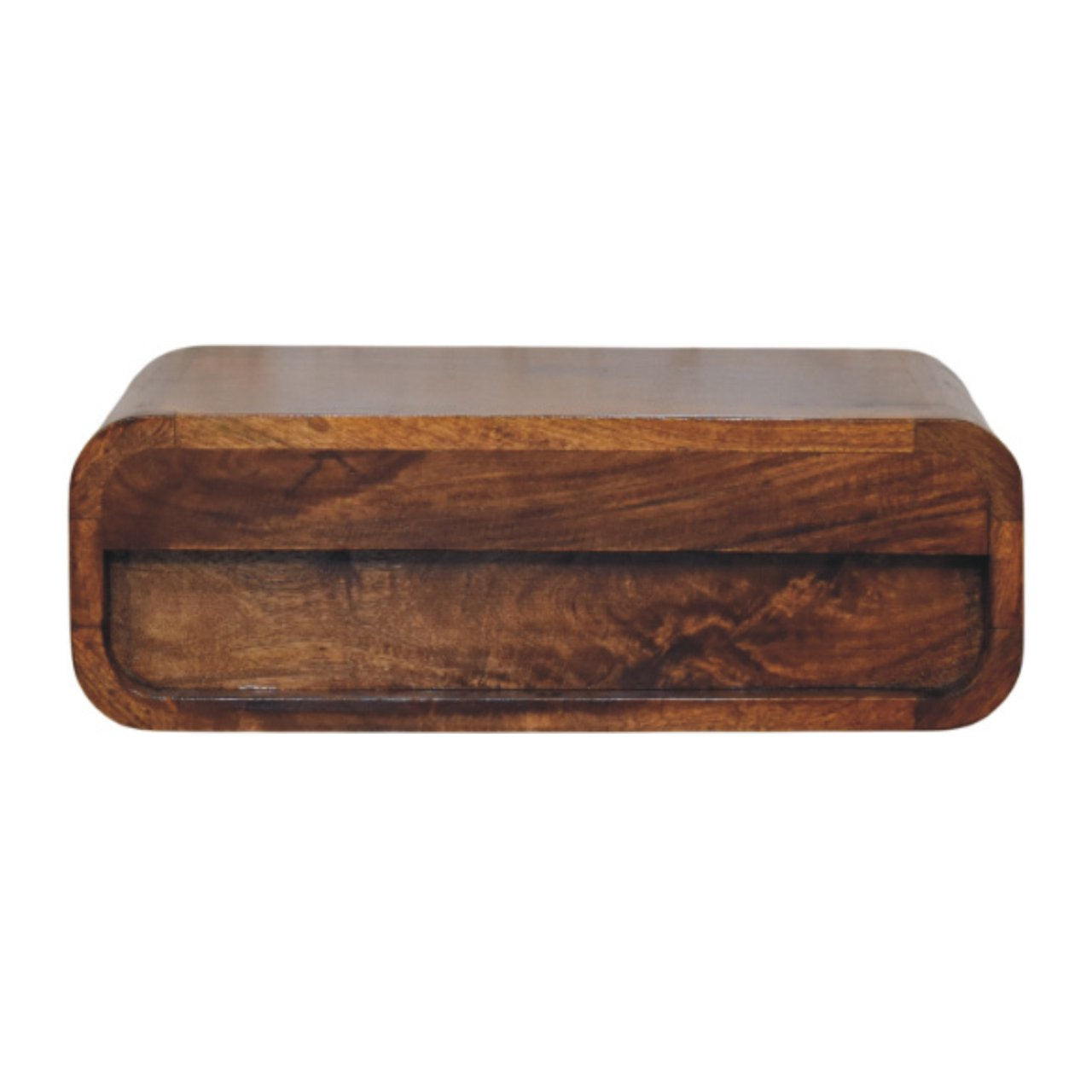 Avora Wall-Mounted Honey Caramel 1 Drawer Nightstand - Living with Luxury