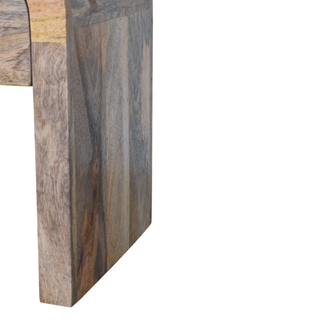 Mini Darcy Oak-ish Nightstand with Curved Edges - Living with Luxury