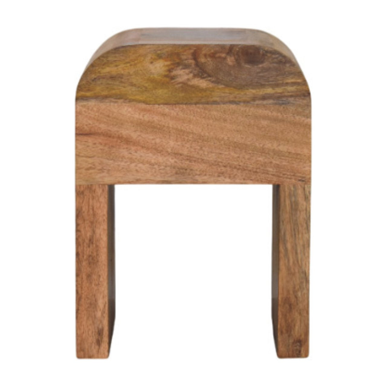 Mini Darcy Oak-ish Nightstand with Curved Edges - Living with Luxury