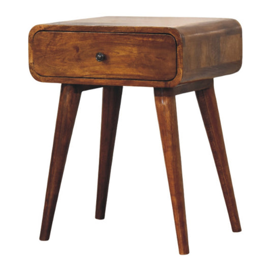Avora Chestnut Nightstand with 1 drawer - Living with Luxury