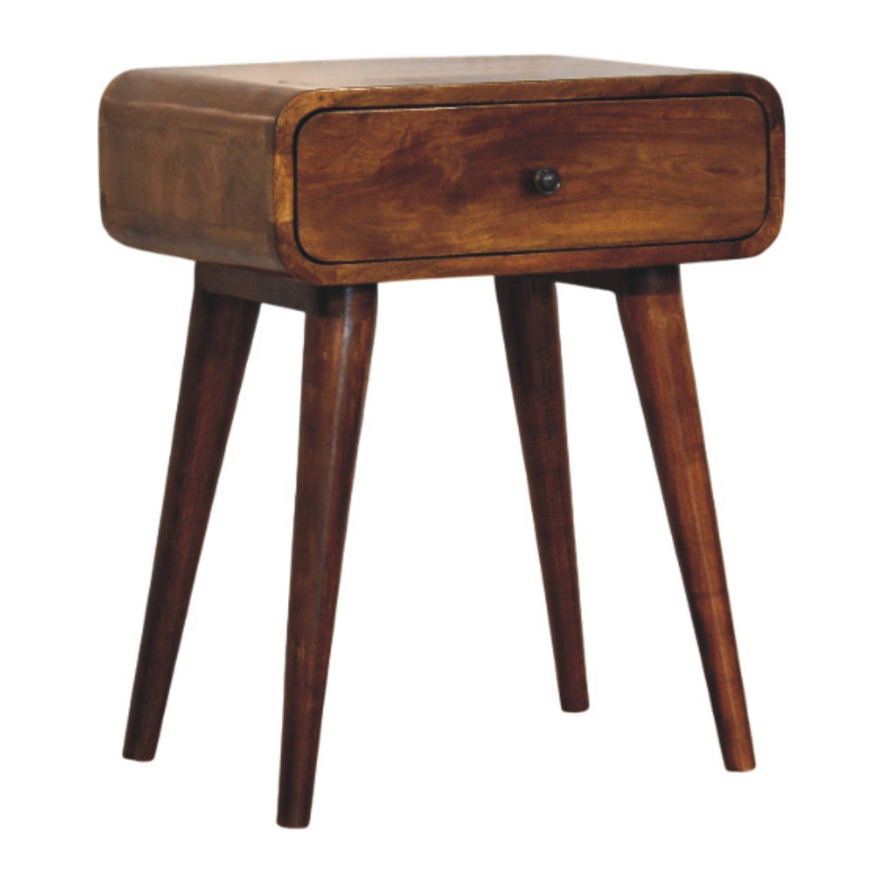 Avora Chestnut Nightstand with 1 drawer - Living with Luxury