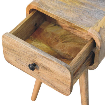 Avora Mini Oak-ish Nightstand with 1 drawer - Living with Luxury