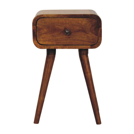 Avora Mini Chestnut Nightstand with 1 drawer - Living with Luxury