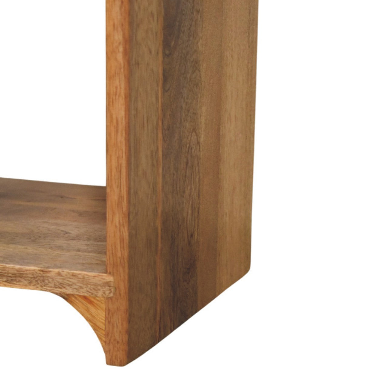 Newton Mini Oak-ish Nightstand with a drawer and open shelf - Living with Luxury