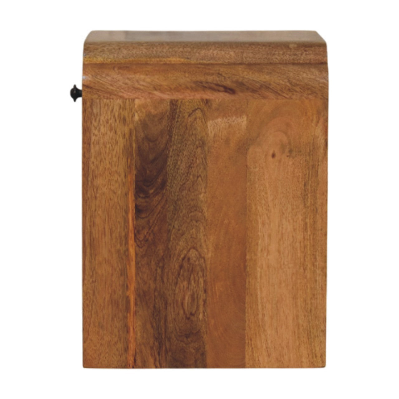 Newton Mini Oak-ish Nightstand with a drawer and open shelf - Living with Luxury