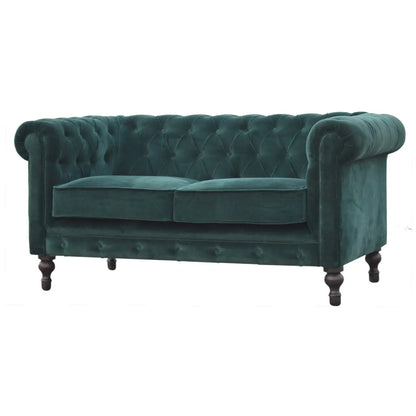 Emerald Green Velvet Chesterfield - Living with Luxury