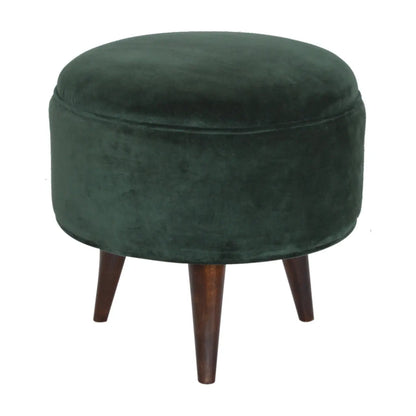 Emerald Green Velvet Nordic Stool - Living with Luxury