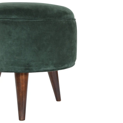 Emerald Green Velvet Nordic Stool - Living with Luxury