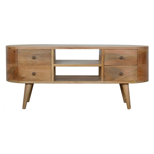 Rounded Entertainment Unit - Living with Luxury
