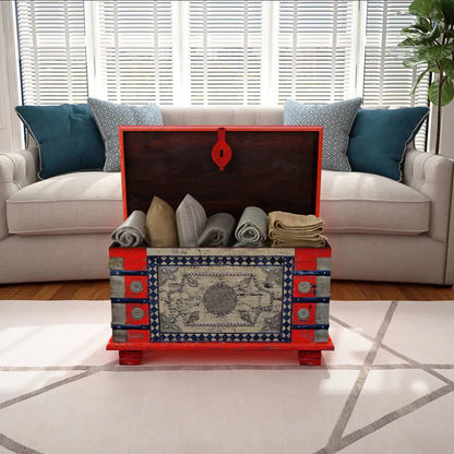 Storage Chest Red Mango Wood Living with Luxury
