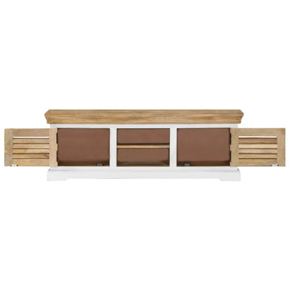 TV Cabinet Solid Mango Wood Living with Luxury