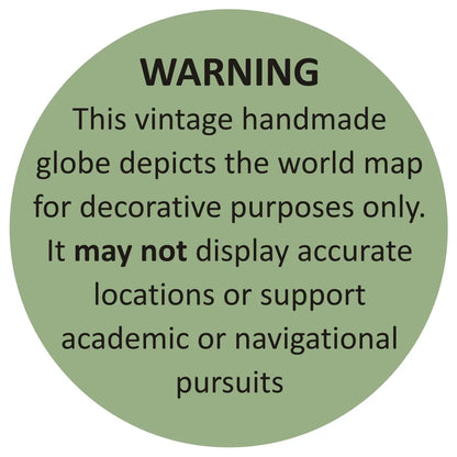 Brass Antique Tripod Globe - Living with Luxury