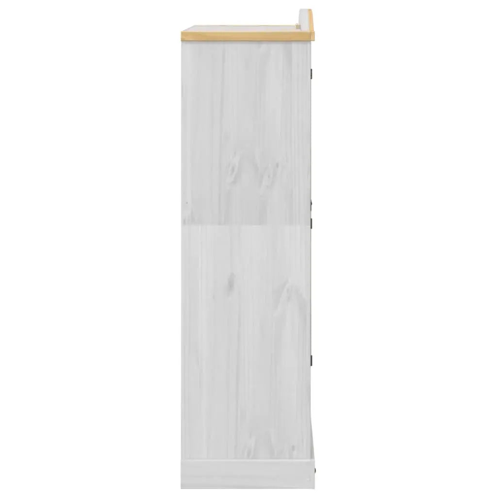 Wardrobe Corona White Solid Wood Pine Living with Luxury