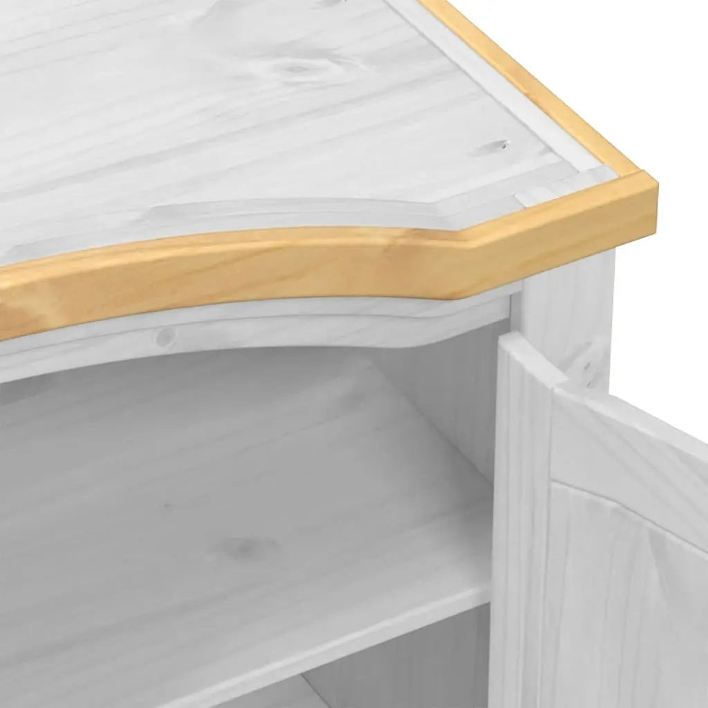 Wardrobe Corona White Solid Wood Pine Living with Luxury