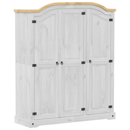 Wardrobe Corona White Solid Wood Pine Living with Luxury