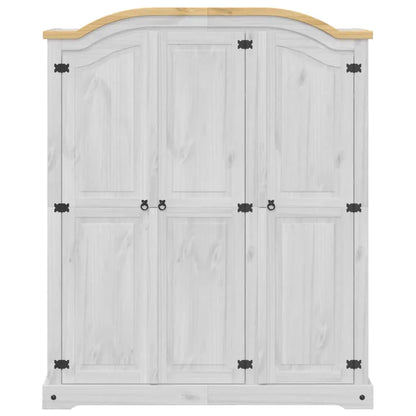 Wardrobe Corona White Solid Wood Pine Living with Luxury