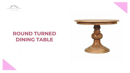 Round Turned Dining Table by@Outfy