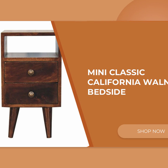 Mini Classic California Walnut Bedside by@Outfy