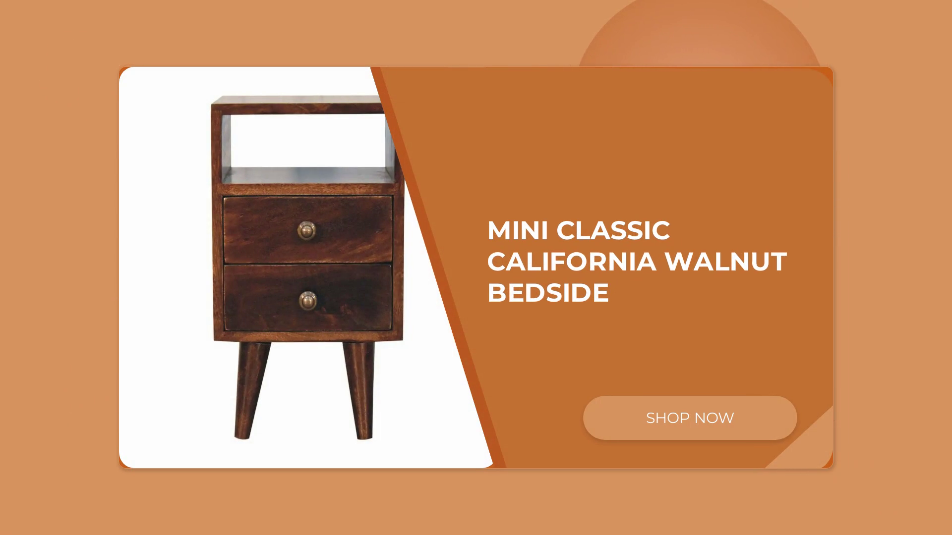 Mini Classic California Walnut Bedside by@Outfy