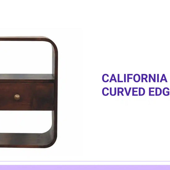 California Walnut Curved Edge Bedside by@Outfy