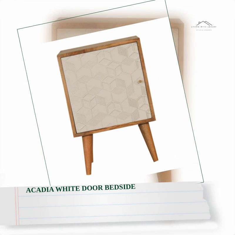 Acadia White Door Bedside by@Outfy