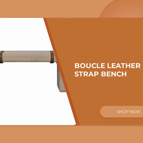 Boucle Leather Strap Bench by@Outfy