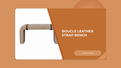 Boucle Leather Strap Bench by@Outfy