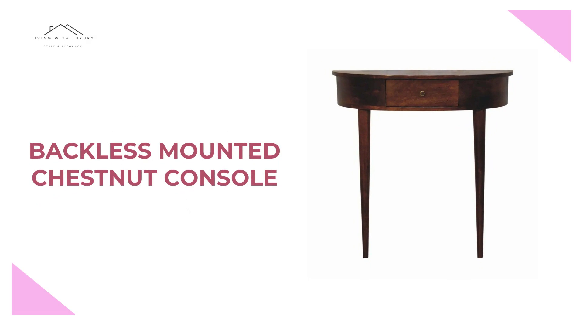 Backless Mounted Chestnut Console by@Outfy