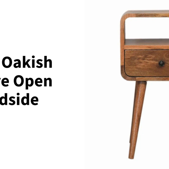 Mini Oakish Curve Open Bedside by@Outfy