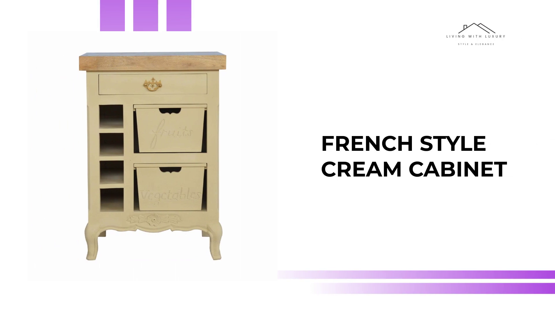 French Style Cream Cabinet by@Outfy