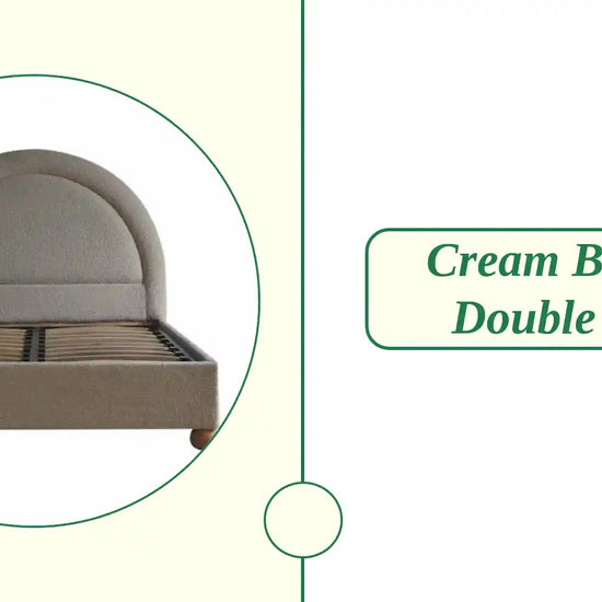 Cream Boucle Double Bed by@Outfy